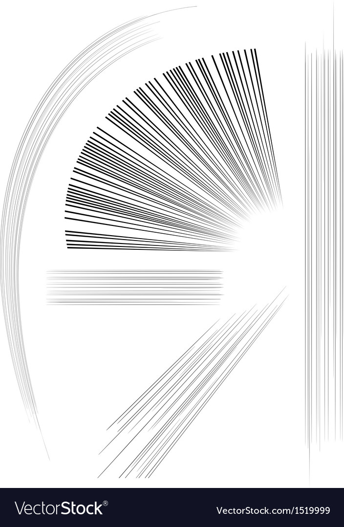 Comics Manga Action Speed Lines Royalty Free Vector Image