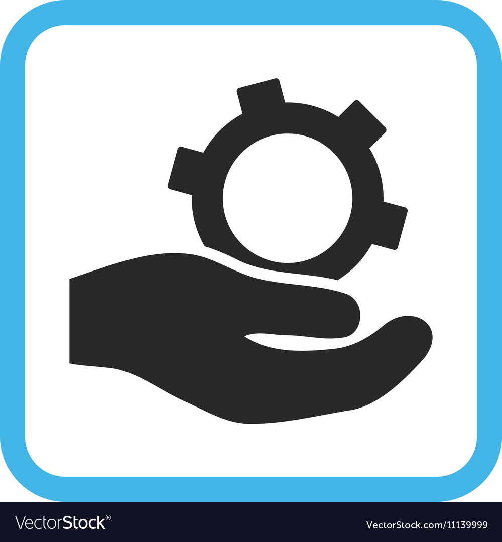 Engineering service icon in a frame