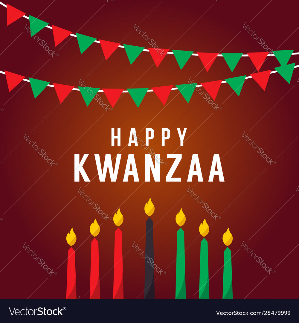 Happy kwanzaa day design template background Vector Image