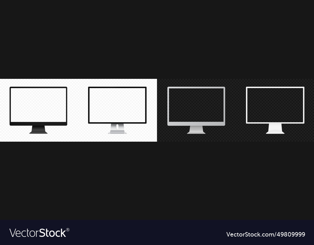 Modern desktop computer monitor mockup