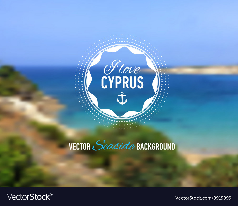 Nature seaside blurred background with design text