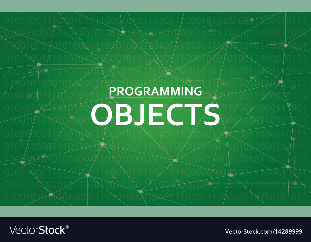Programming objects concept white