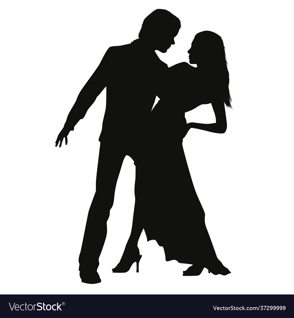 romantic couple dancing silhouette