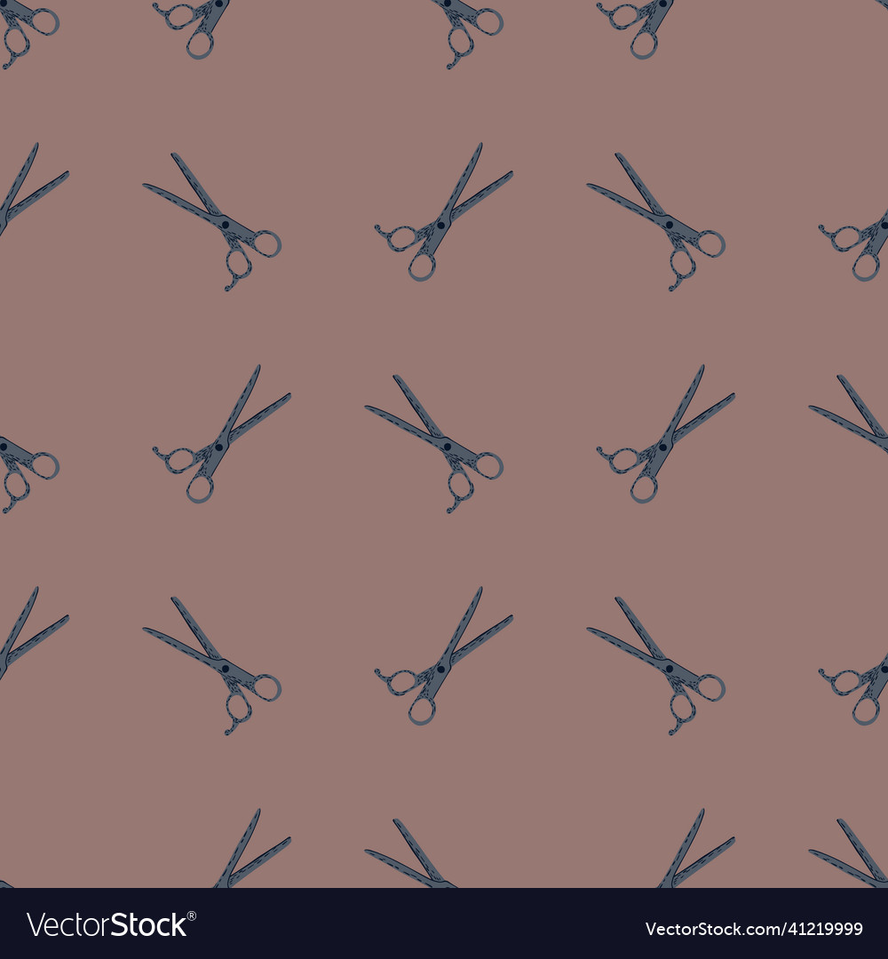 Scissors seamless pattern retro salon background