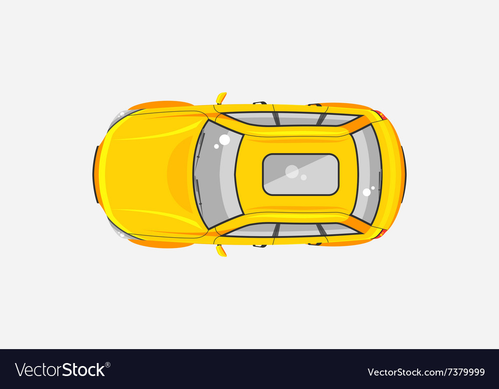 Sedan car top view