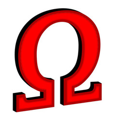 Greek Letter Omega In 3d