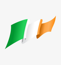 Irish Flag Wavy Abstract Background