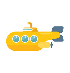 Periscope Submarine Icon Flat Sea Boat