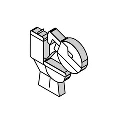 Toilet Repair Isometric Icon