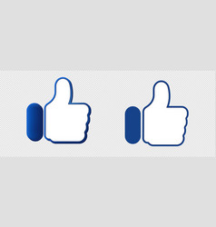 Blue And White Social Network Like Button