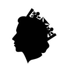 Queen Elizabeth Woman Side View Head Lady