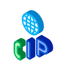 Voip Ip Calling System Isometric Icon