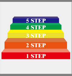 5 Stairs Steps Infographic Element Icon