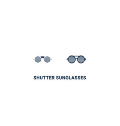 Shutter Sunglasses Icon Outline And Filled