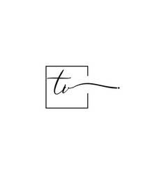 Tv Signature Square Logo Initial Concept