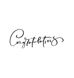 Congratulations Hand Lettering Calligraphic