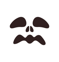 Spooky Creepy Face Silhouette Stencil