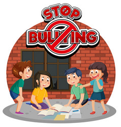 Stop Bullying Text With School Kids