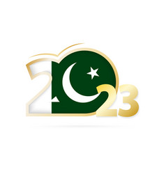 Year 2023 With Pakistan Flag Pattern