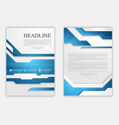 Abstract Blue Geometric Tech Flyer Design