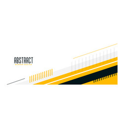 Abstract Yellow White Memphis Style Wide Banner