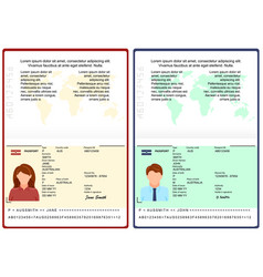 Blank Open International Passport Template