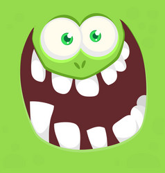 Funny Cartoon Monster Character Face Expression