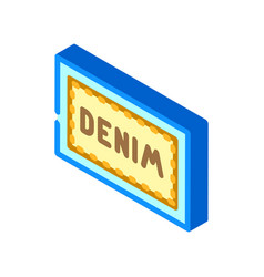 Label Denim Isometric Icon