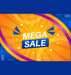 Mega Sale Background With Diagonal Shape