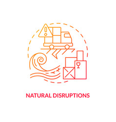 Natural Disruptions Red Gradient Concept Icon