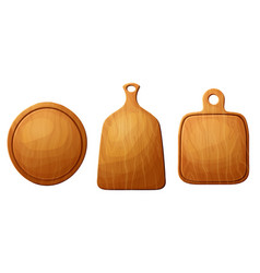 Set Of Cutting Wooden Board For Chop Pizza