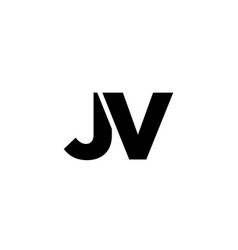 Letter J And V Jv Logo Design Template Minimal