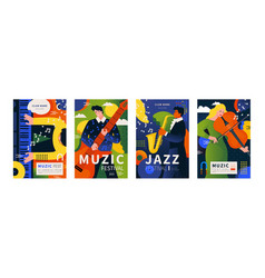 Music Posters Concert Invitation Banner Jazz