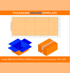 Rsc Carton Box Dieline Template Svg Ai Eps Pdf