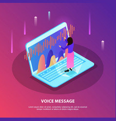 Voice Message Flat Composition