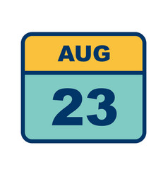 August 23rd Date On A Single Day Calendar