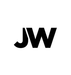 Letter J And W Jw Logo Design Template Minimal