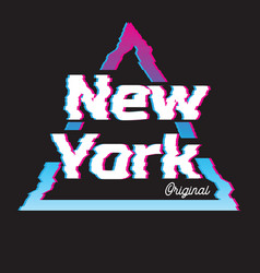 New York City Glitch Effect Retro