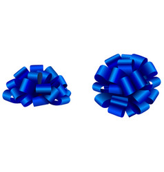 Blue Isolated Bow Side And Top View