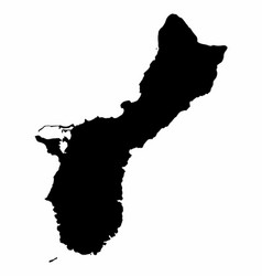 Guam Island Map Silhouette