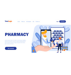 Pharmacy Flat Landing Page Template With Header