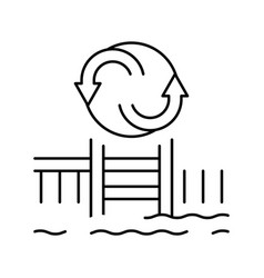 Pool Remodeling Services Line Icon