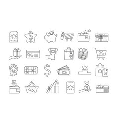 Business Line Icons Set