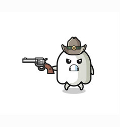 Ghost Cowboy Shooting With A Gun