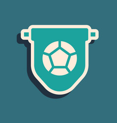 Green Football Or Soccer Flag Pennant Icon