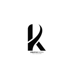 Letter Rk Or Kr Initial Modern Unique Shape