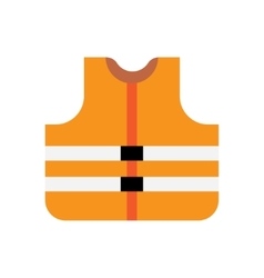 Orange safety vest Royalty Free Vector Image - VectorStock