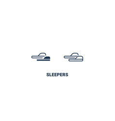 Sleepers Icon Outline And Filled