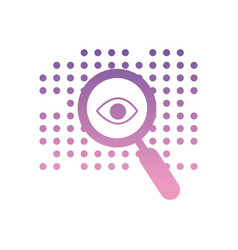 Eye Inside Lupe Gradient Style Icon Design