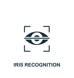 Iris Recognition Icon Monochrome Simple Icon